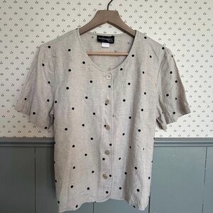 Vintage Requirements Petite Linen blouse